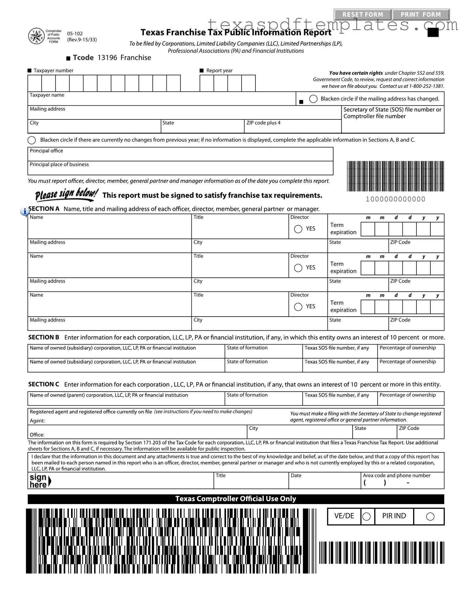 Blank 05 102 Texas PDF Template