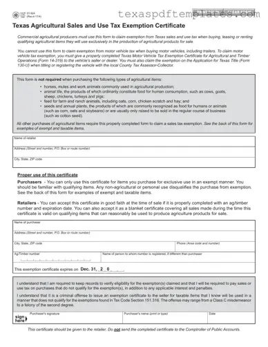Blank Texas 01 924 PDF Template