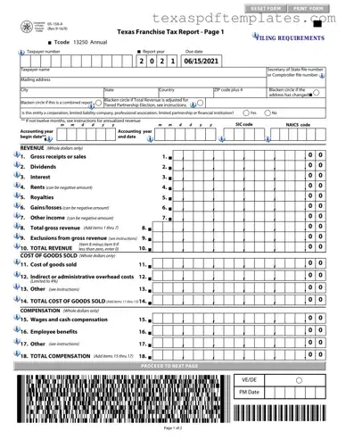Blank Texas 05 158 A PDF Template