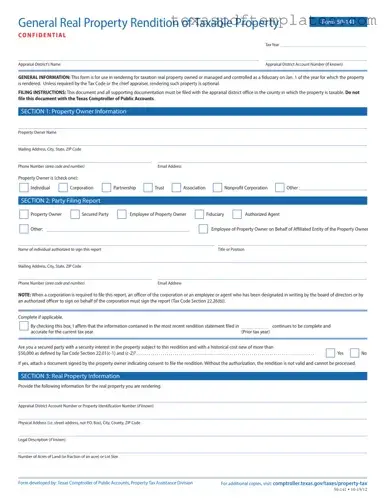 Blank Texas 50 141 PDF Template