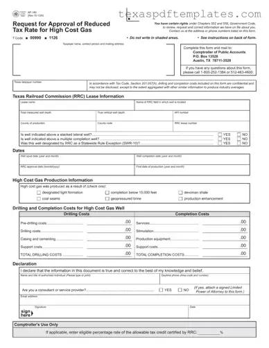 Blank Texas Ap 180 PDF Template