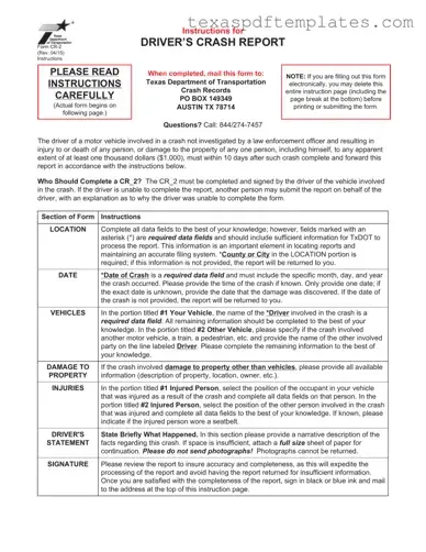 Blank Texas Blue PDF Template