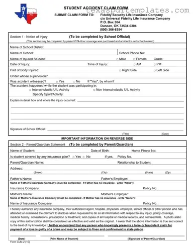 Blank Texas Clm 2 PDF Template