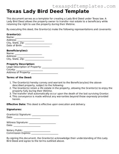 Attorney-Approved Texas Lady Bird Deed Template