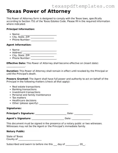 Attorney-Approved Texas Power of Attorney Template