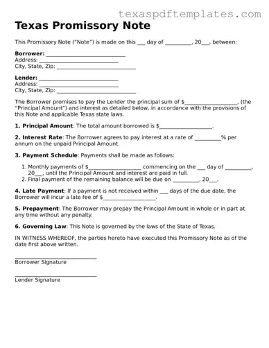 Attorney-Approved Texas Promissory Note Template