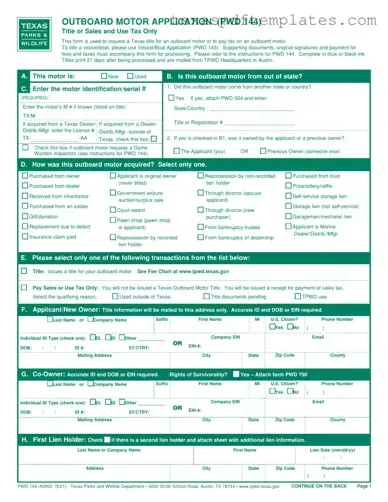 Blank Texas Pwd 144 PDF Template