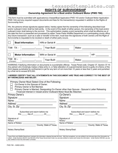 Blank Texas Pwd 790 PDF Template