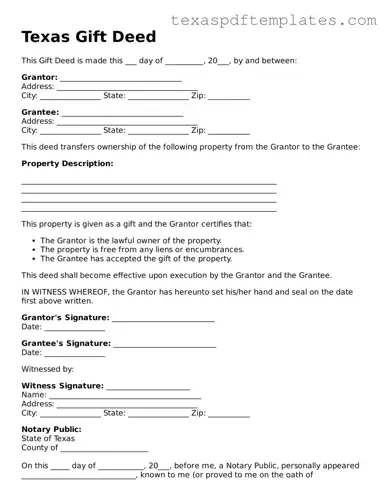 Attorney-Approved Texas Gift Deed Template