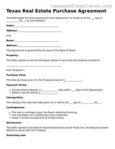 Attorney-Approved Texas Real Estate Purchase Agreement Template