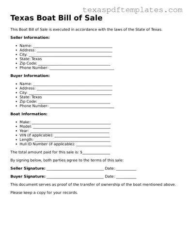 Attorney-Approved Texas Boat Bill of Sale Template