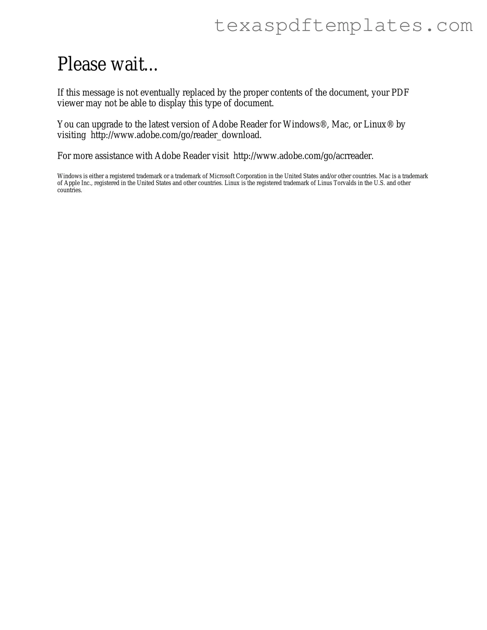 Blank Texas 3071 PDF Template