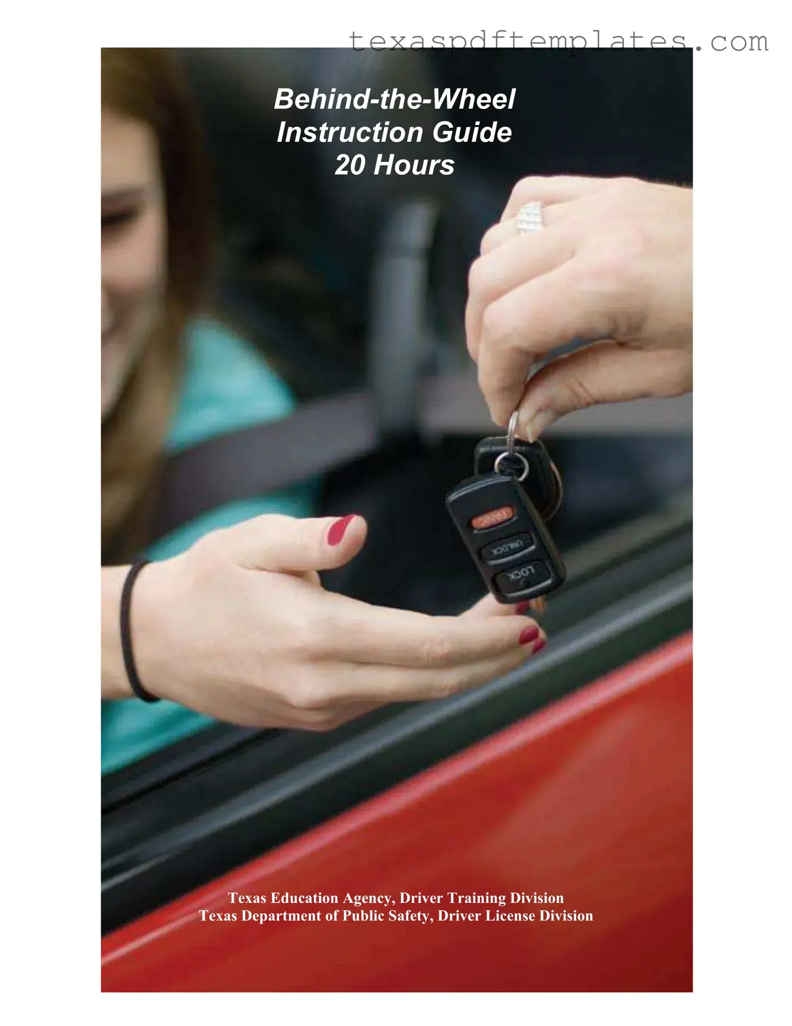 Blank Texas Behind Wheel PDF Template