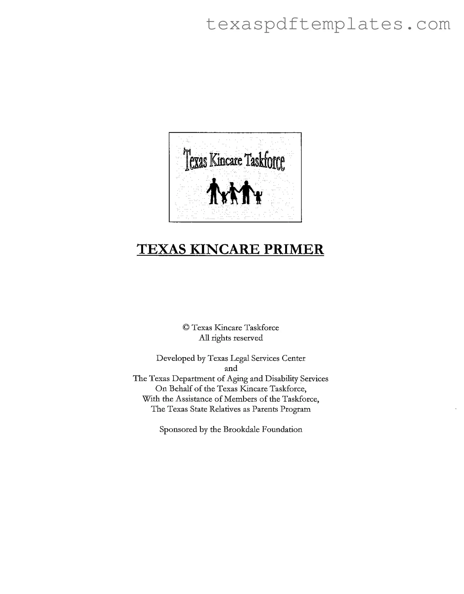 Blank Texas Kincare Primer PDF Template