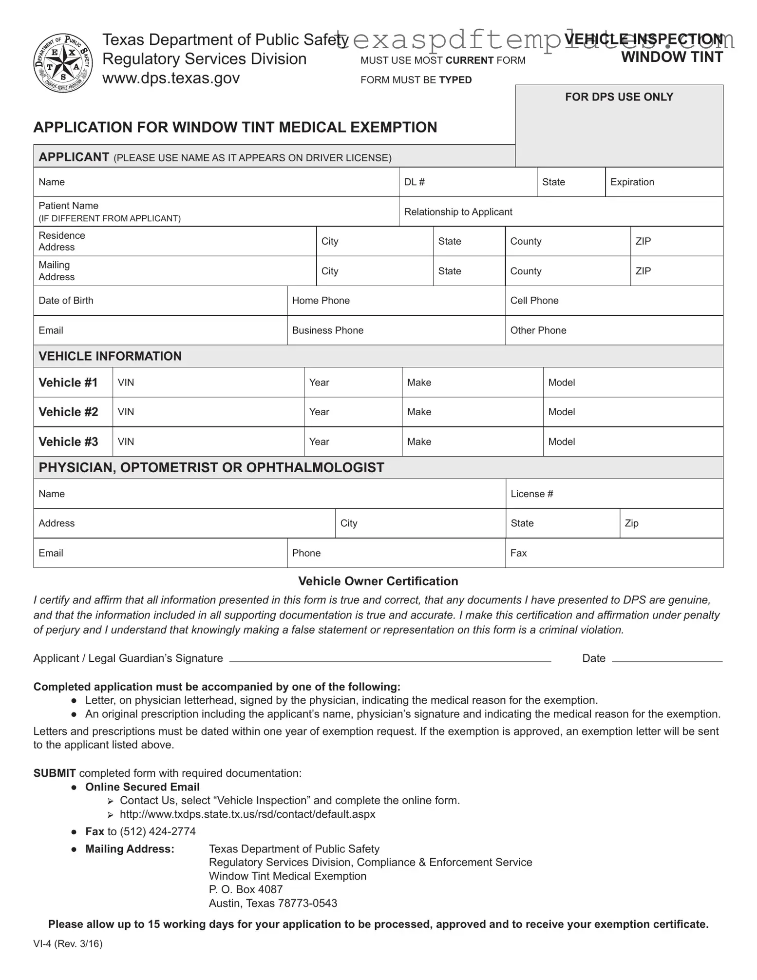 Blank Texas Vi 4 PDF Template